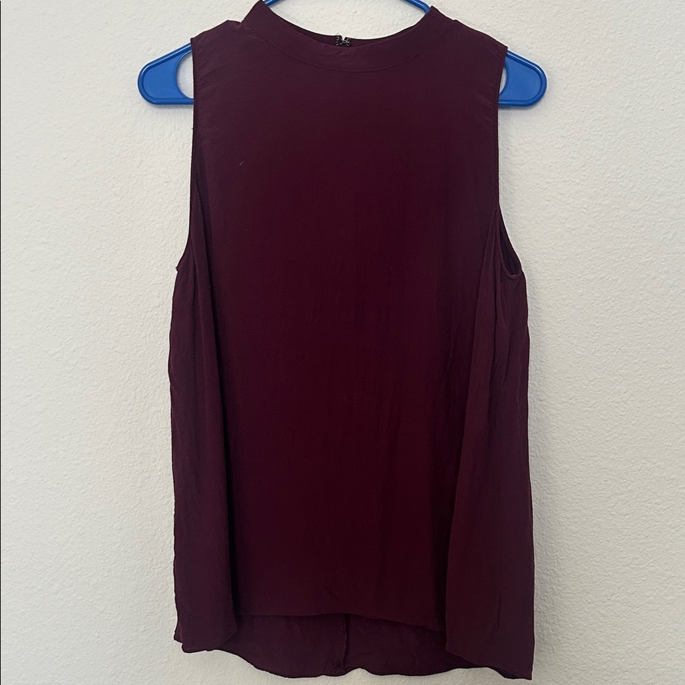 LOFT Large Burgundy Sleeveless Tank Top